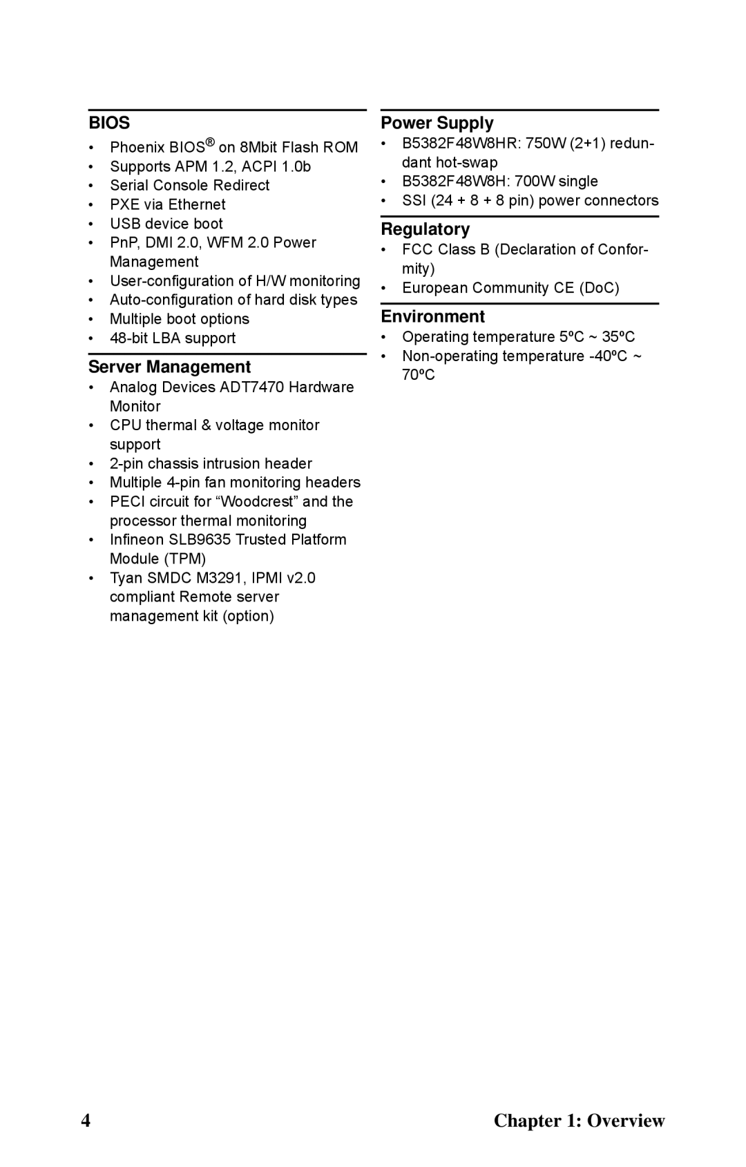 Tyan Computer B5382 manual Bios 