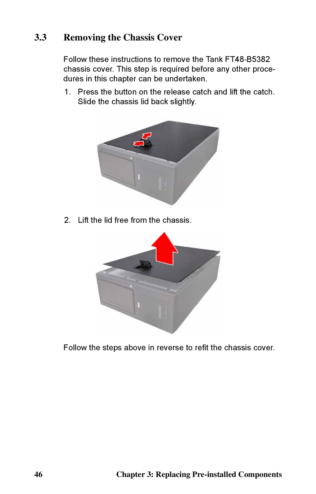 Tyan Computer B5382 manual Removing the Chassis Cover 