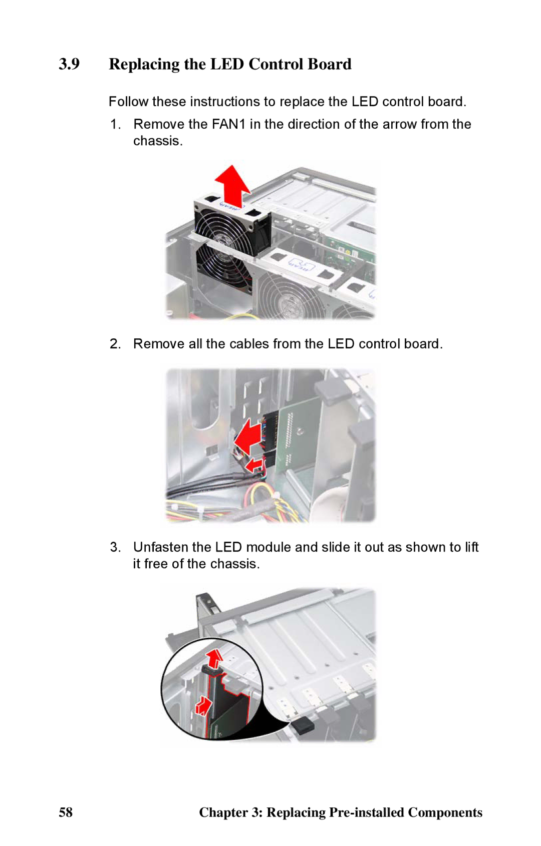 Tyan Computer B5382 manual Replacing the LED Control Board 