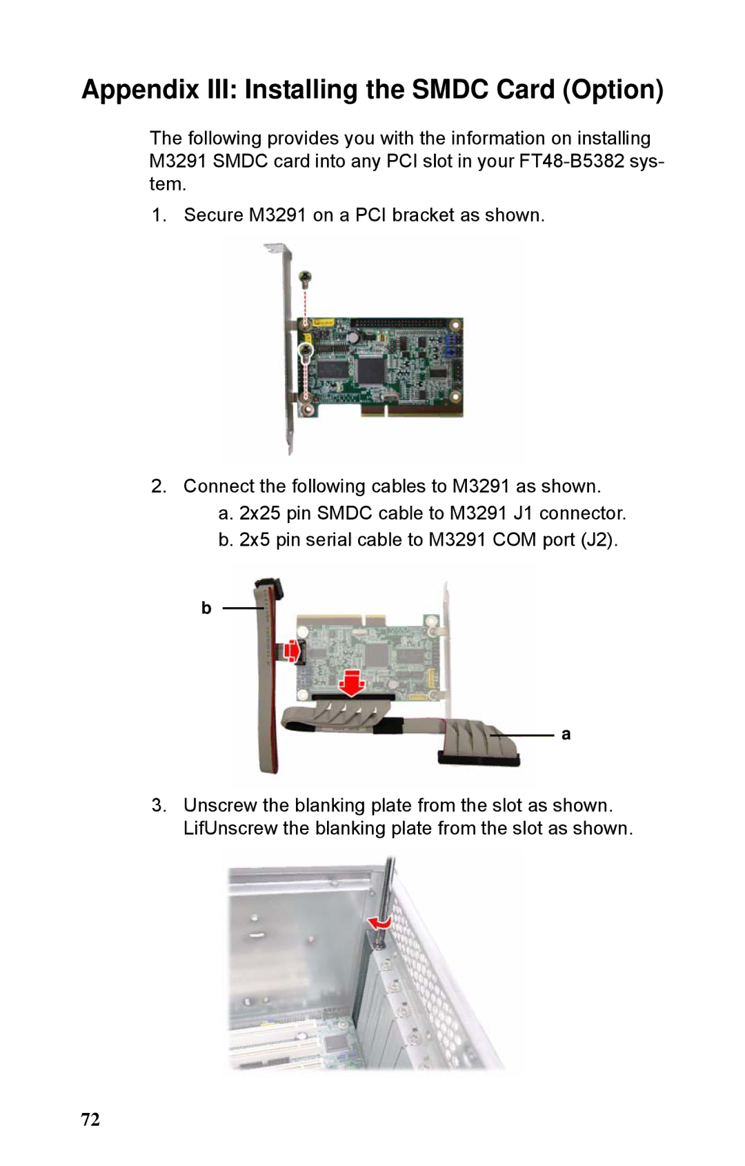 Tyan Computer B5382 manual Appendix III Installing the Smdc Card Option 