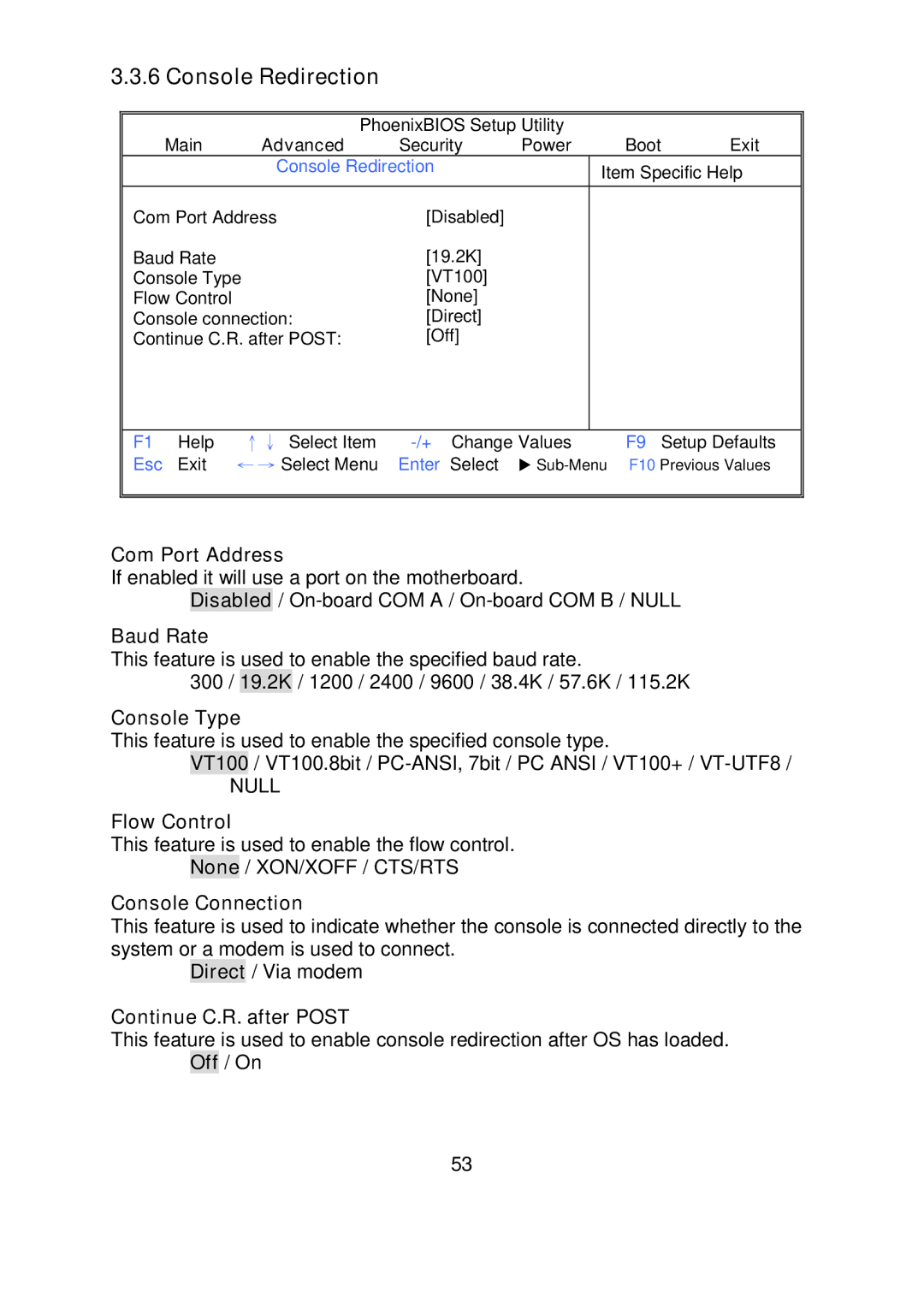 Tyan Computer i500opx warranty Console Redirection 