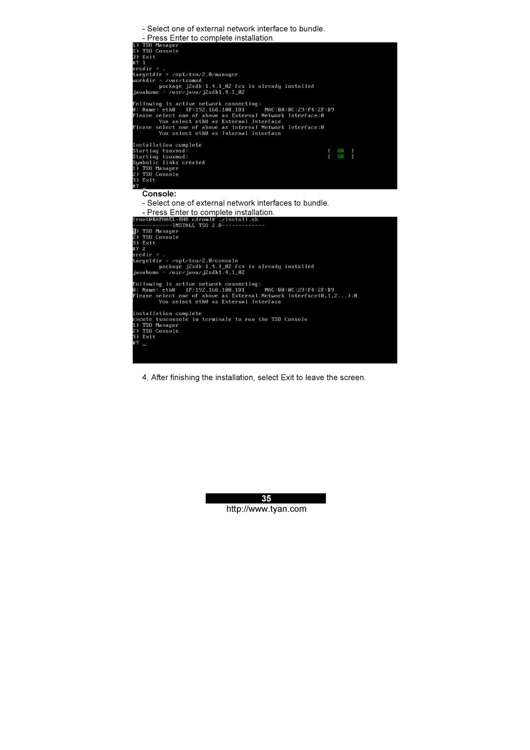 Tyan Computer M3291, M3295 warranty Console 