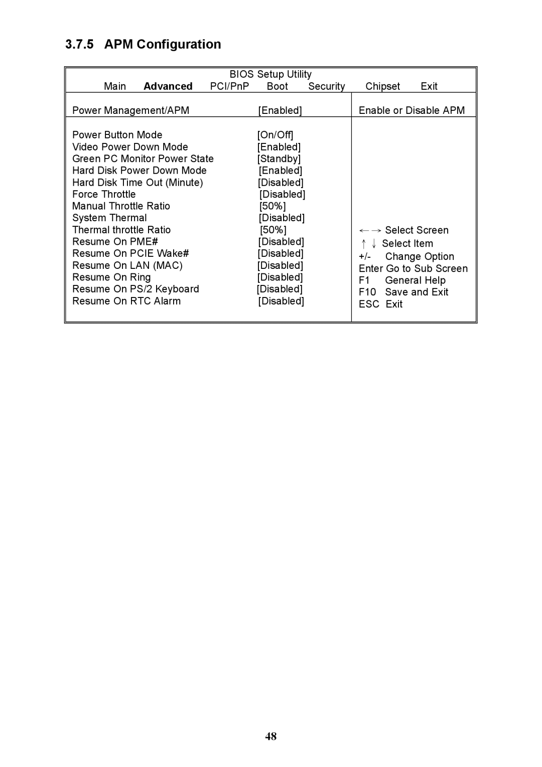 Tyan Computer N3600QX warranty APM Configuration 