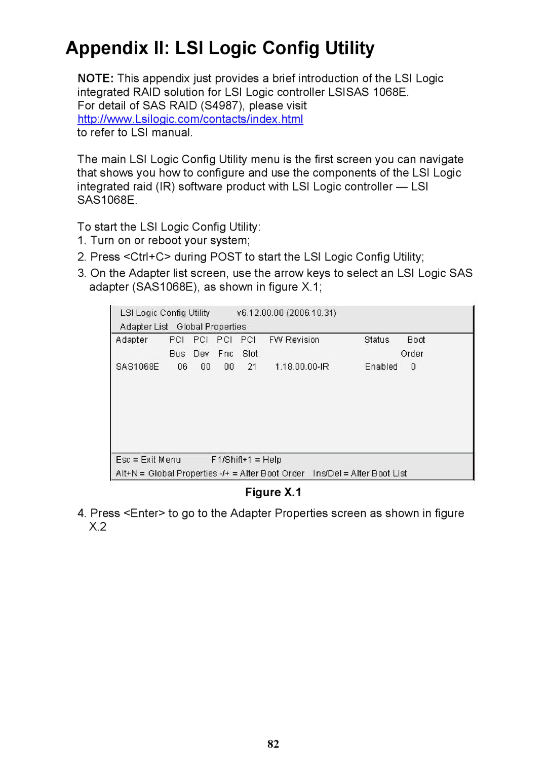 Tyan Computer N3600QX warranty Appendix II LSI Logic Config Utility 