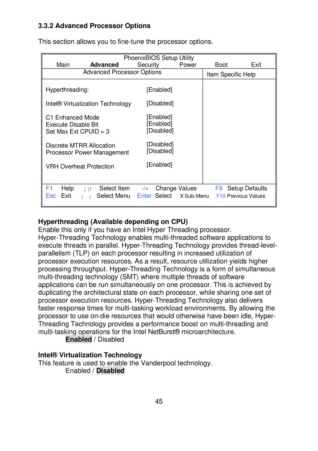 Tyan Computer S5372-LC warranty Advanced Processor Options, Hyperthreading Available depending on CPU 