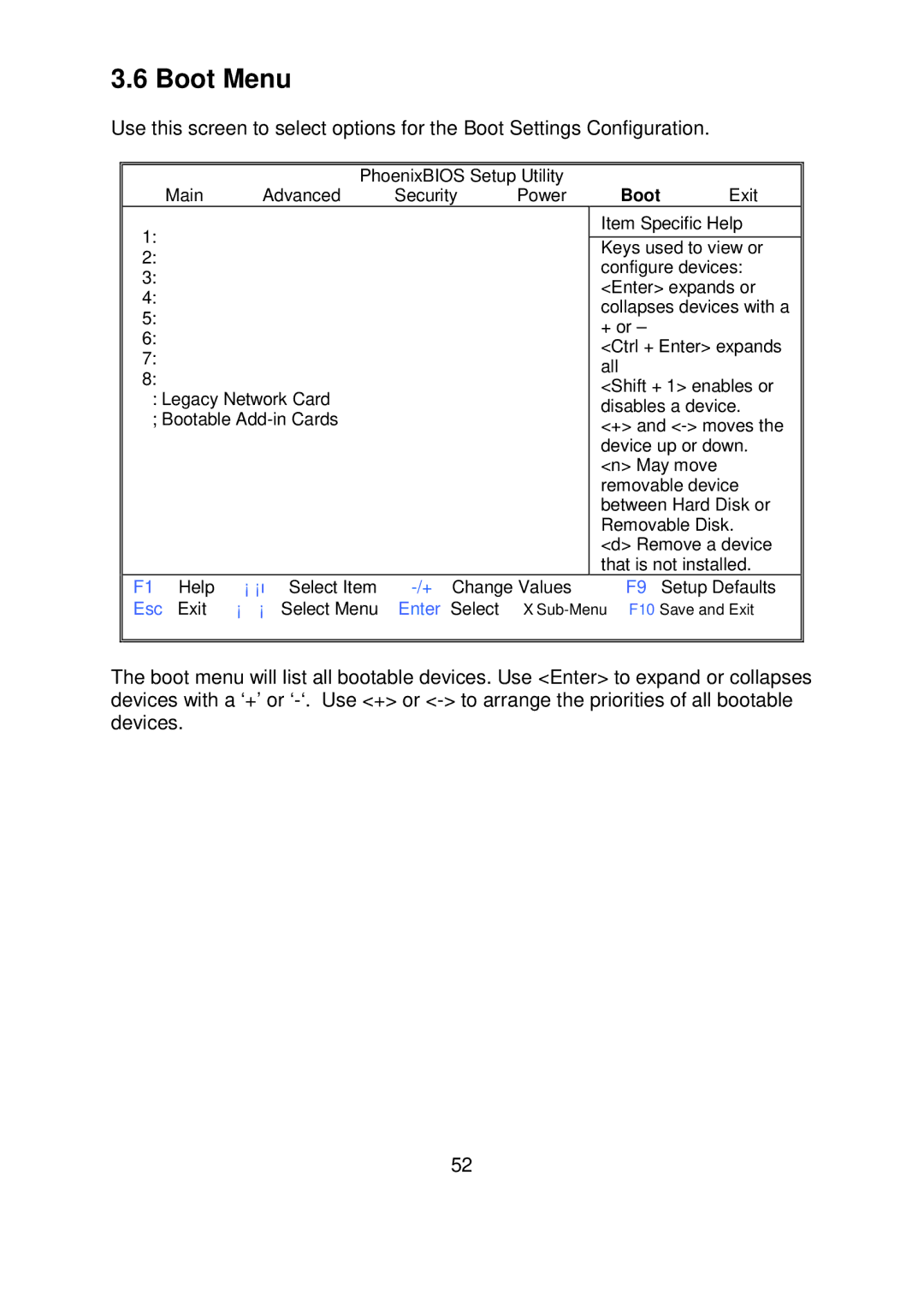 Tyan Computer S5372-LC warranty Boot Menu 