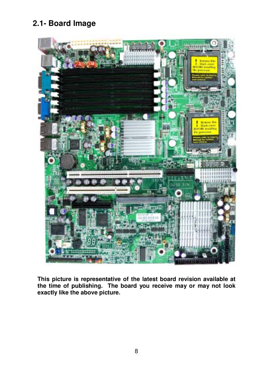 Tyan Computer S5372-LC warranty Board Image 