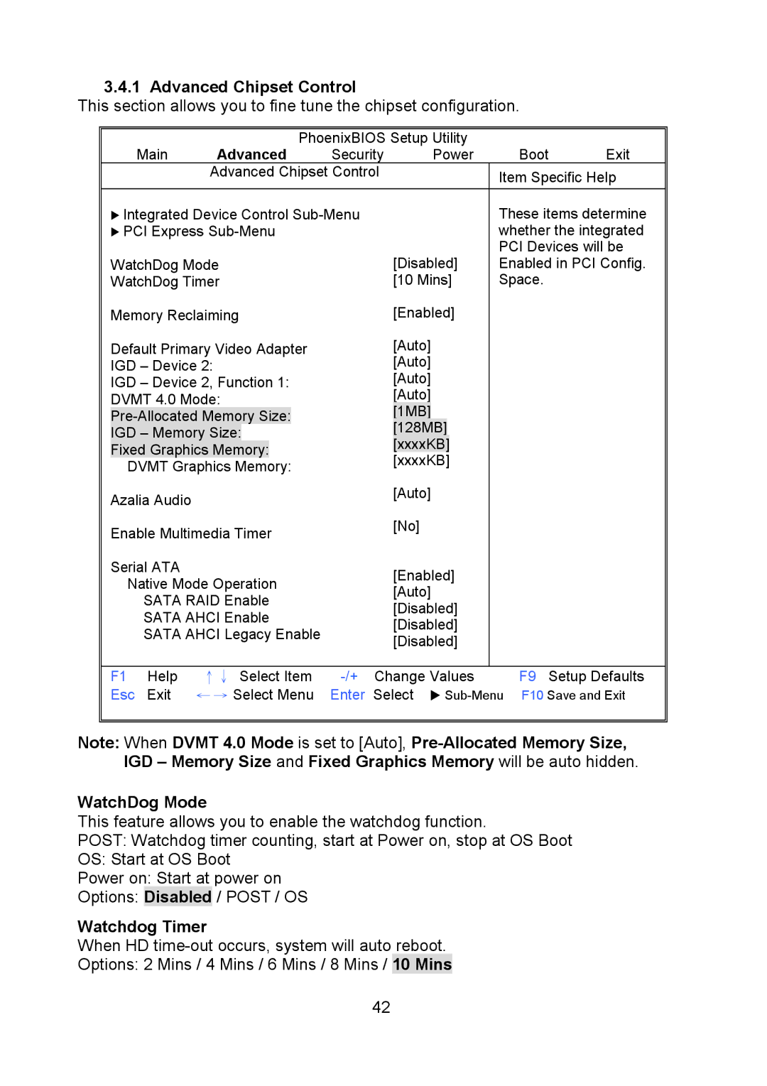 Tyan Computer S5520, Q35T warranty Advanced Chipset Control, WatchDog Mode, Watchdog Timer 