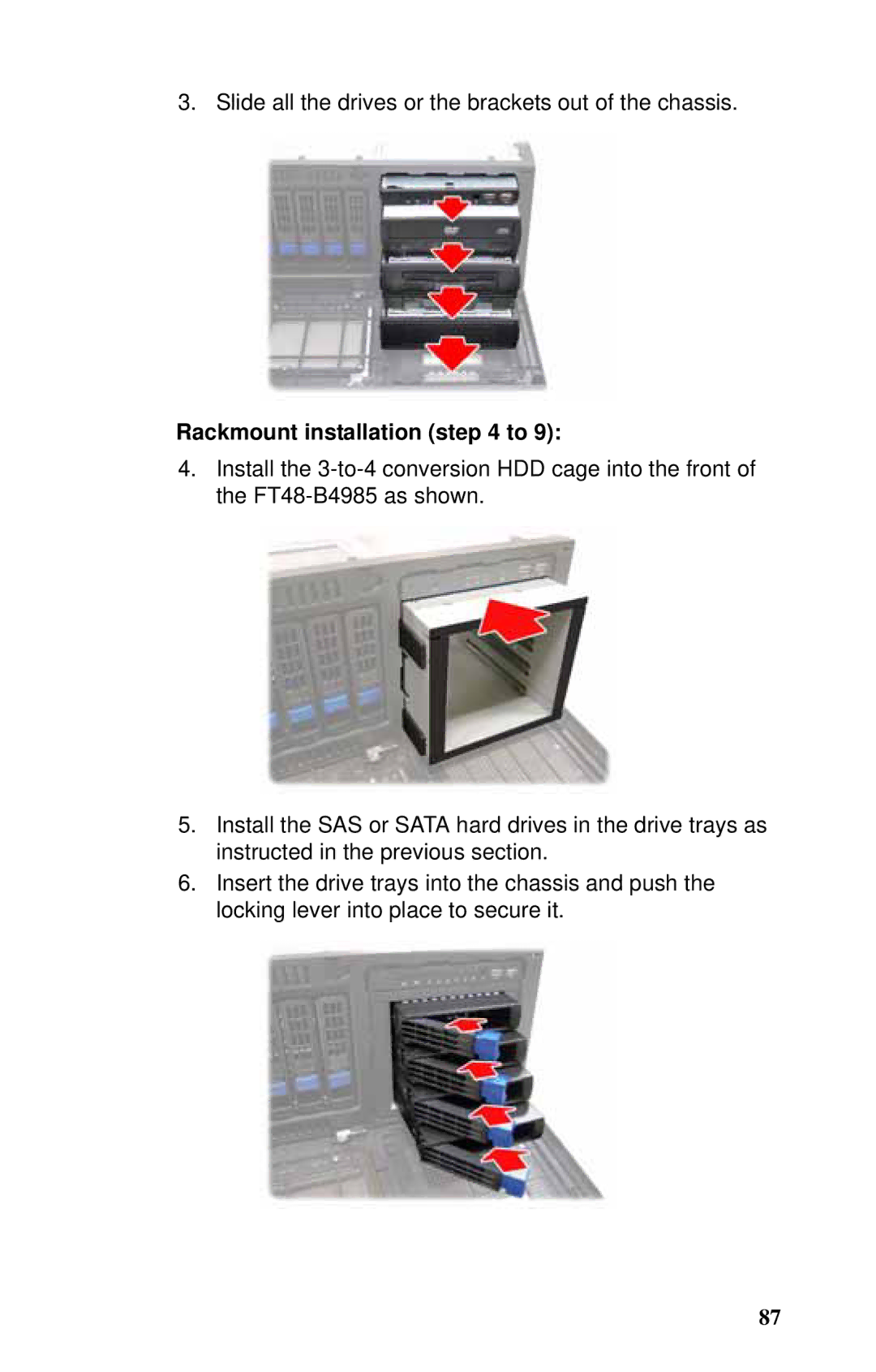 Tyan Computer B4985F48V8HR (Tower), Transport FT48, B4985F48V8HR (Rackmount) manual Rackmount installation to 