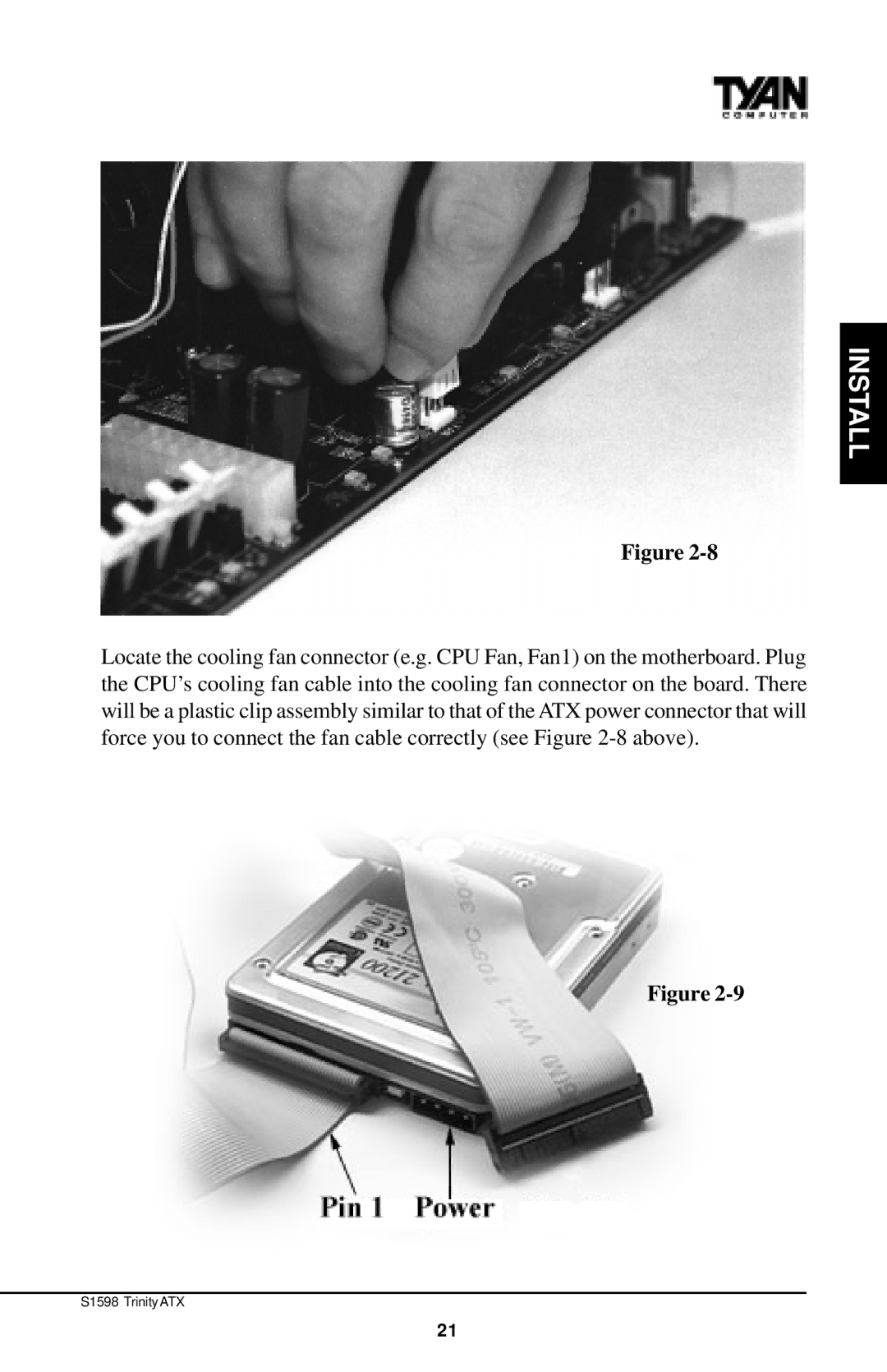 Tyan Computer Tyan S1598 user manual Install 