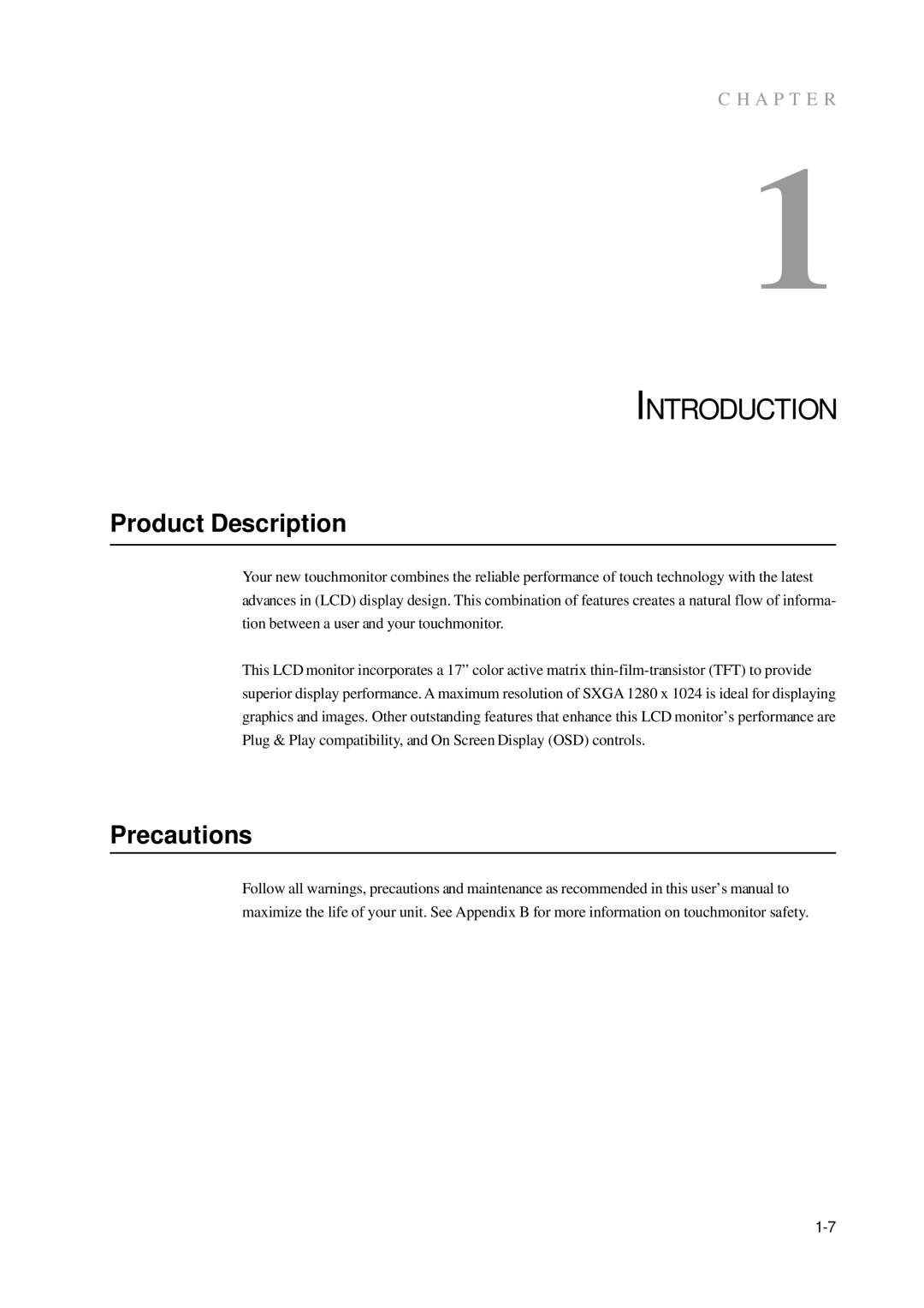 Tyco 1739L manual Introduction, Product Description, Precautions 