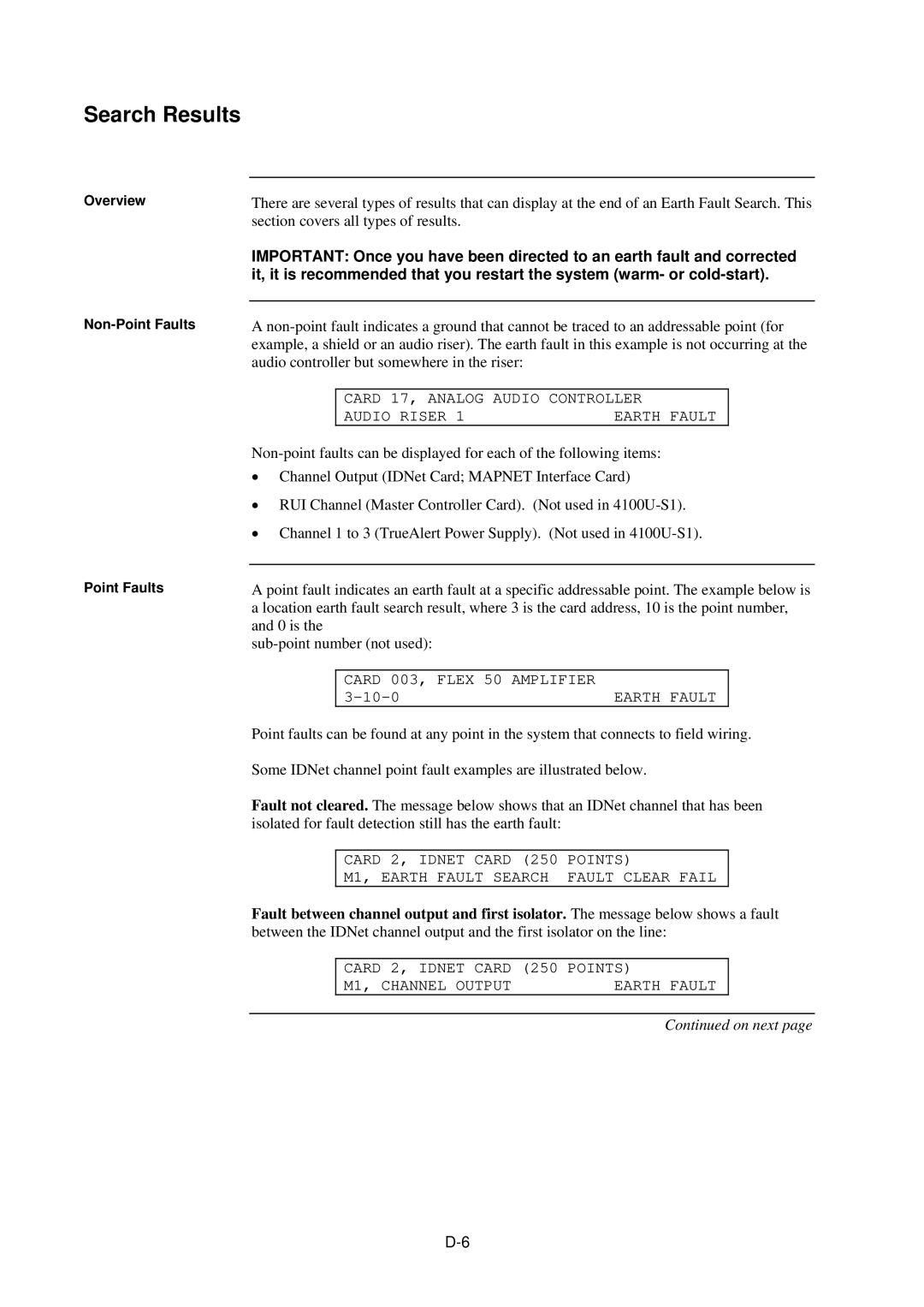 Tyco 4100U-S1 installation manual Search Results 