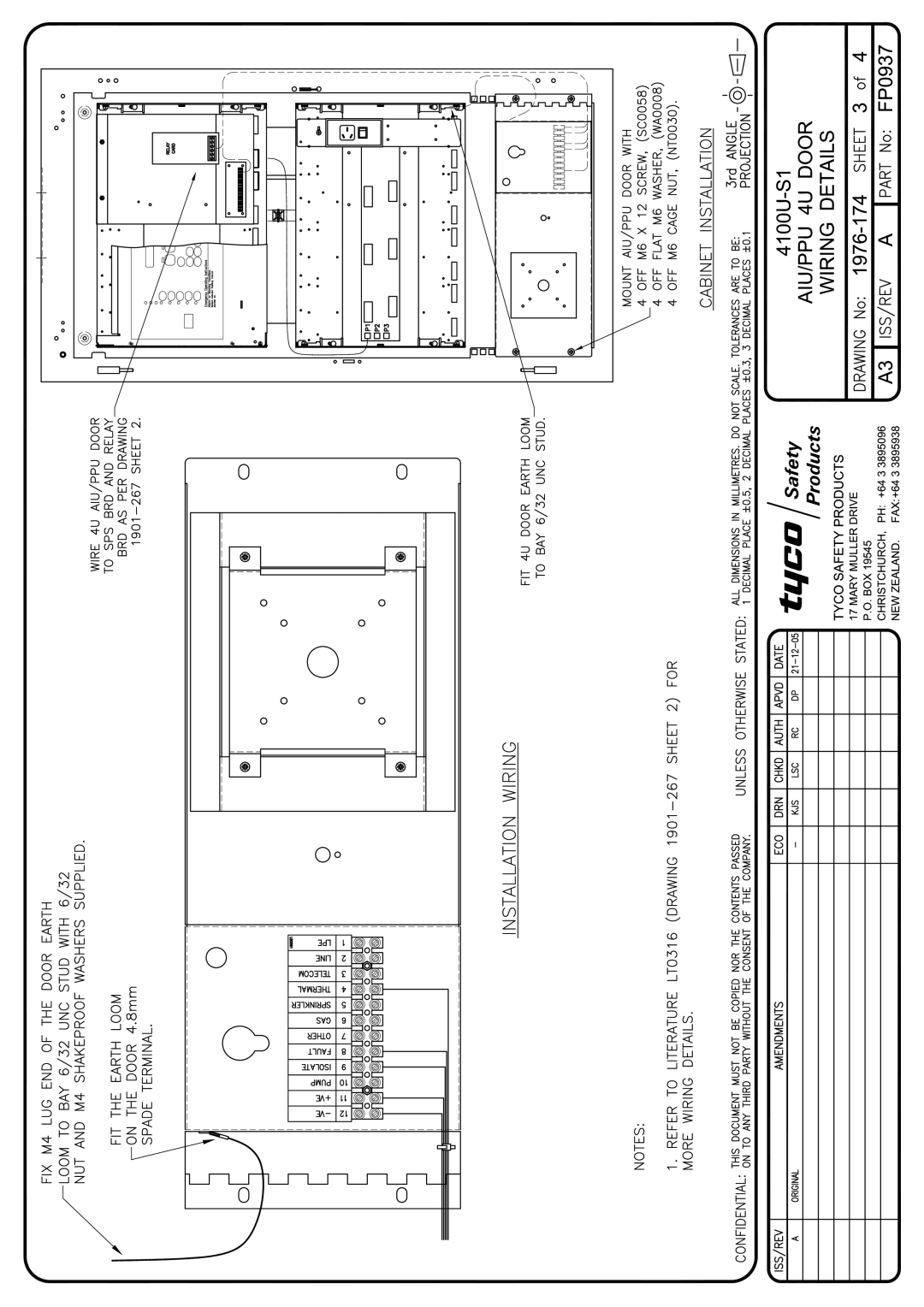 Tyco 4100U-S1 installation manual 