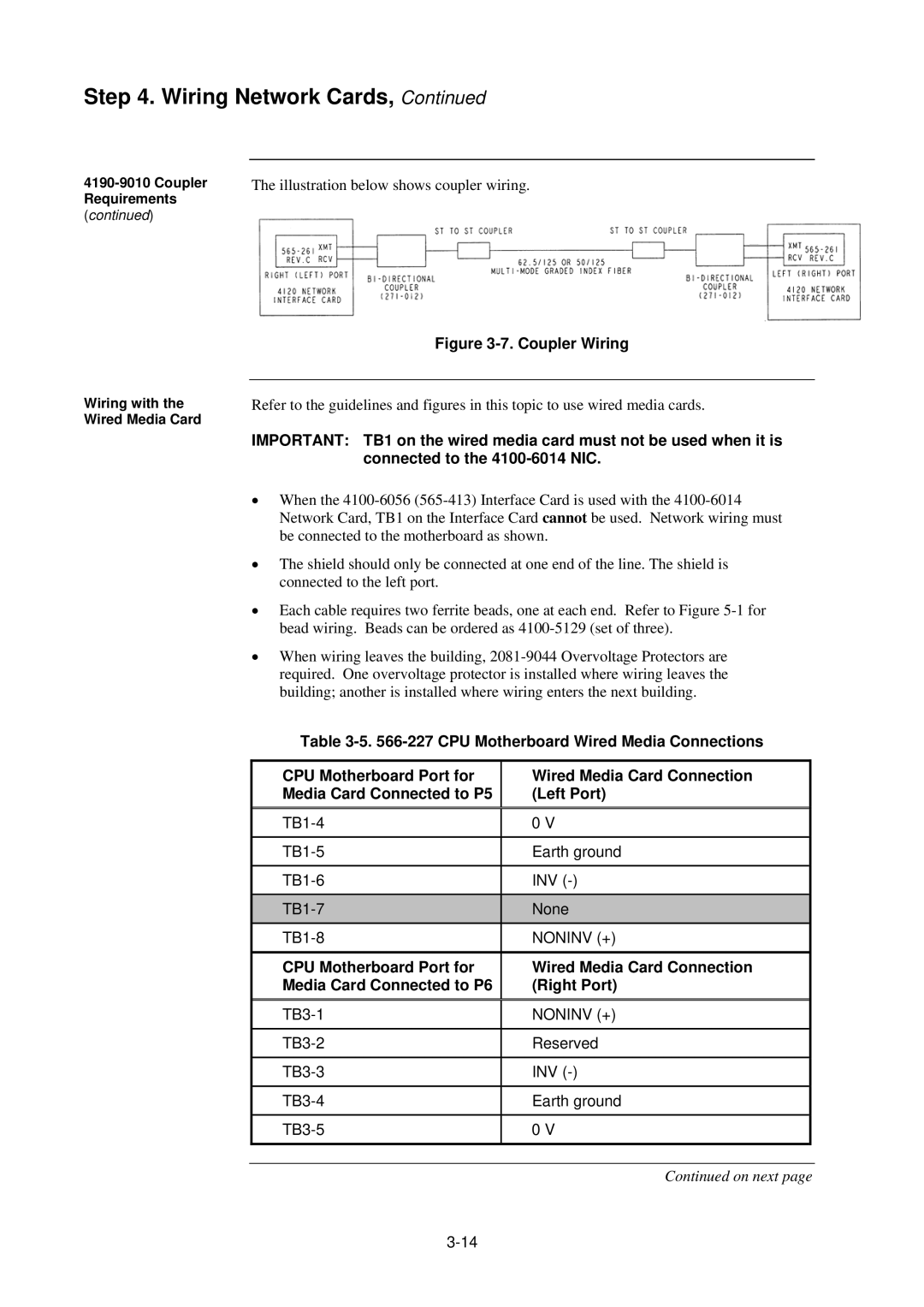 Tyco 4100U-S1 installation manual Coupler Wiring, Connected to the 4100-6014 NIC 