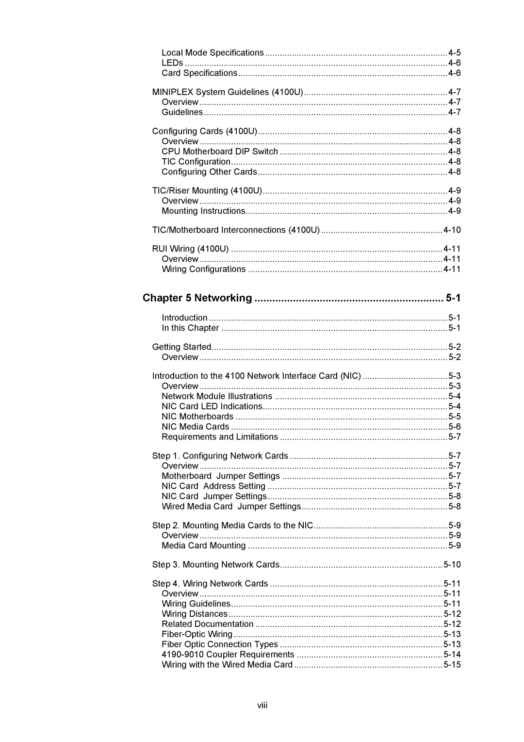 Tyco 4100U installation manual Networking 