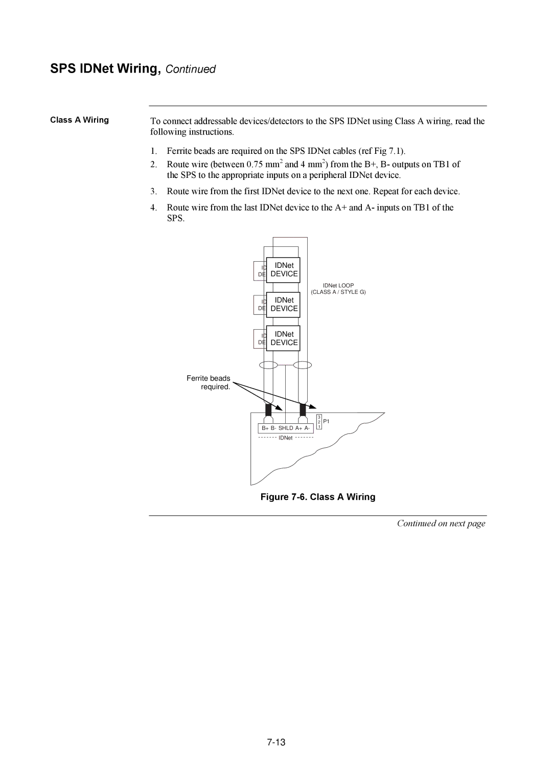 Tyco 4100U installation manual Class a Wiring 