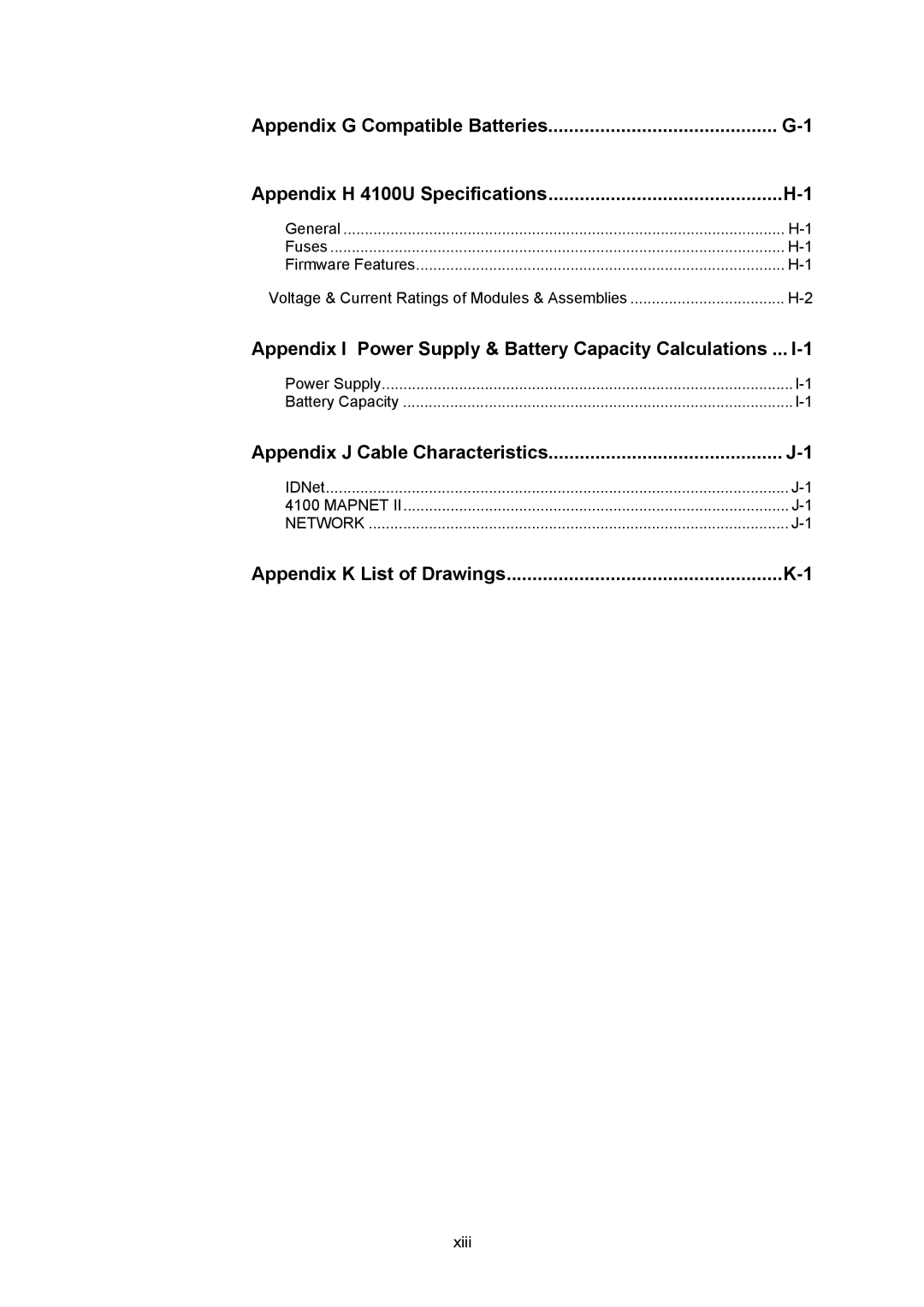 Tyco 4100U installation manual Appendix I Power Supply & Battery Capacity Calculations 