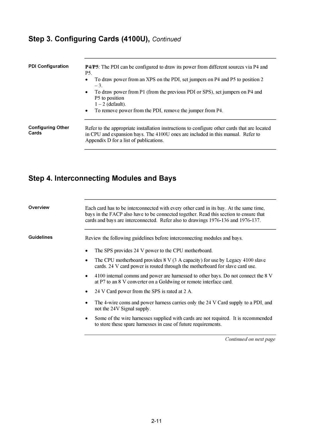 Tyco 4100U installation manual Interconnecting Modules and Bays 