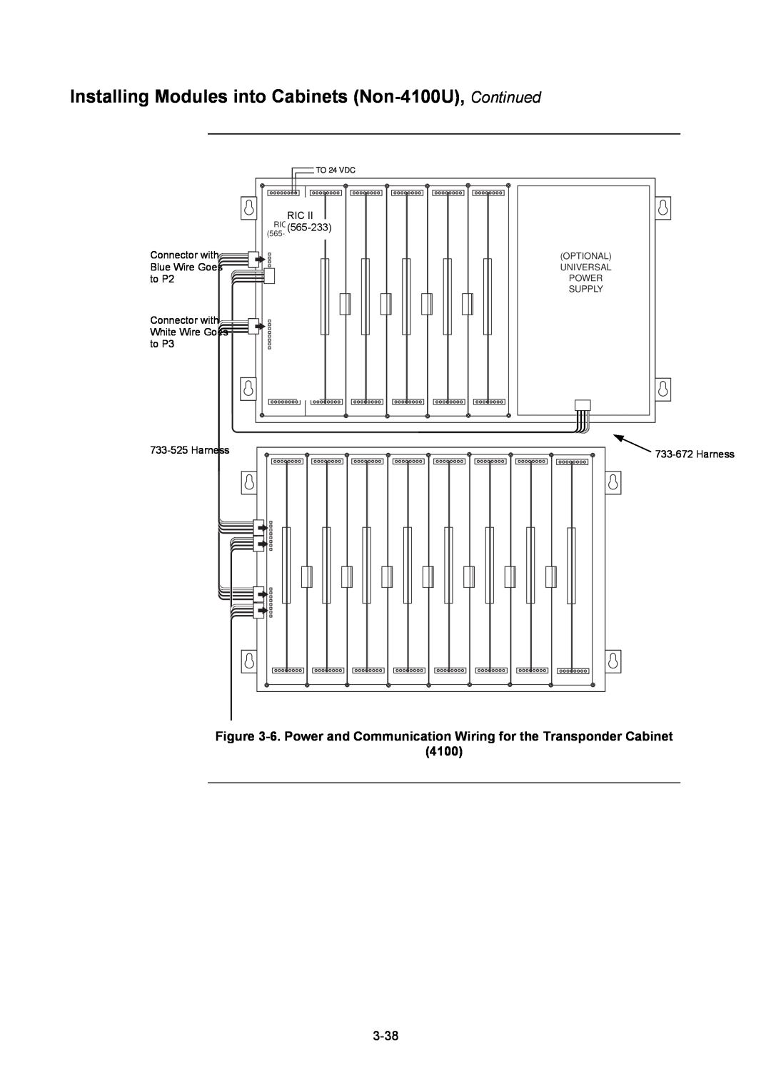 Tyco 4100U installation manual 565-233, 733-672Harness, Optional, Universal, Power, TO 24 VDC, Supply 