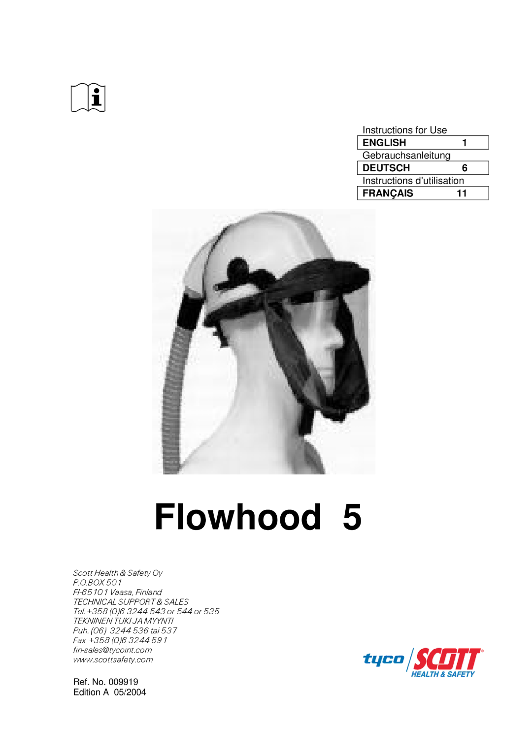 Tyco 5 manual Flowhood 