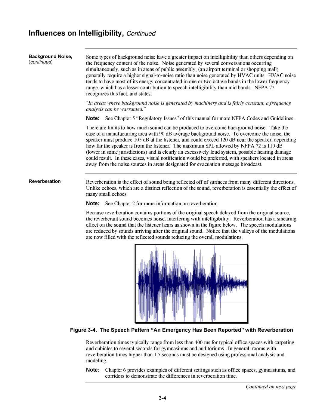 Tyco 579-769 specifications Background Noise Reverberation 