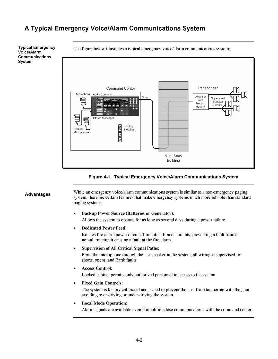 Tyco 579-769 specifications Typical Emergency Voice/Alarm Communications System, Advantages 