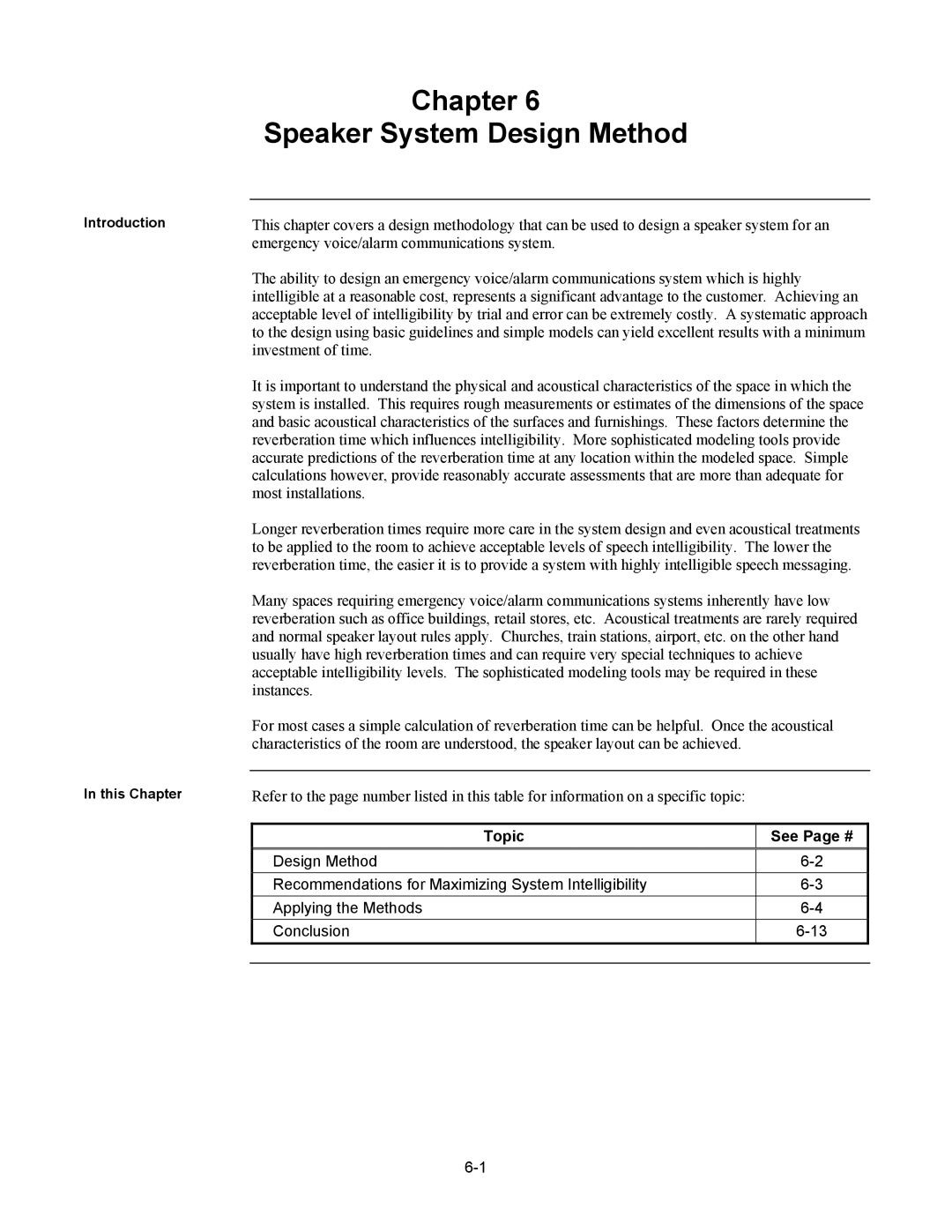 Tyco 579-769 specifications Chapter Speaker System Design Method 