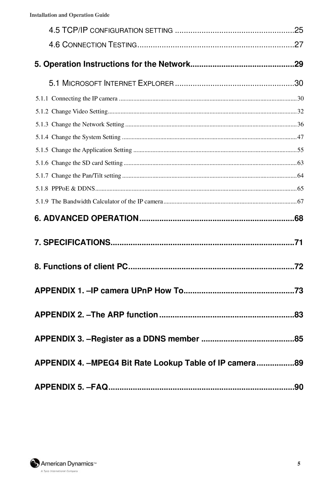 Tyco 8200-2646-00 B0 manual Operation Instructions for the Network, Icrosoft I Nternet E Xplorer 