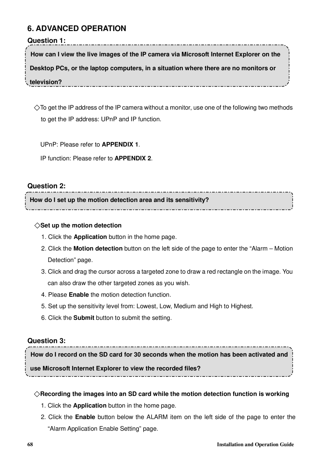 Tyco 8200-2646-00 B0 manual Advanced Operation, Question 