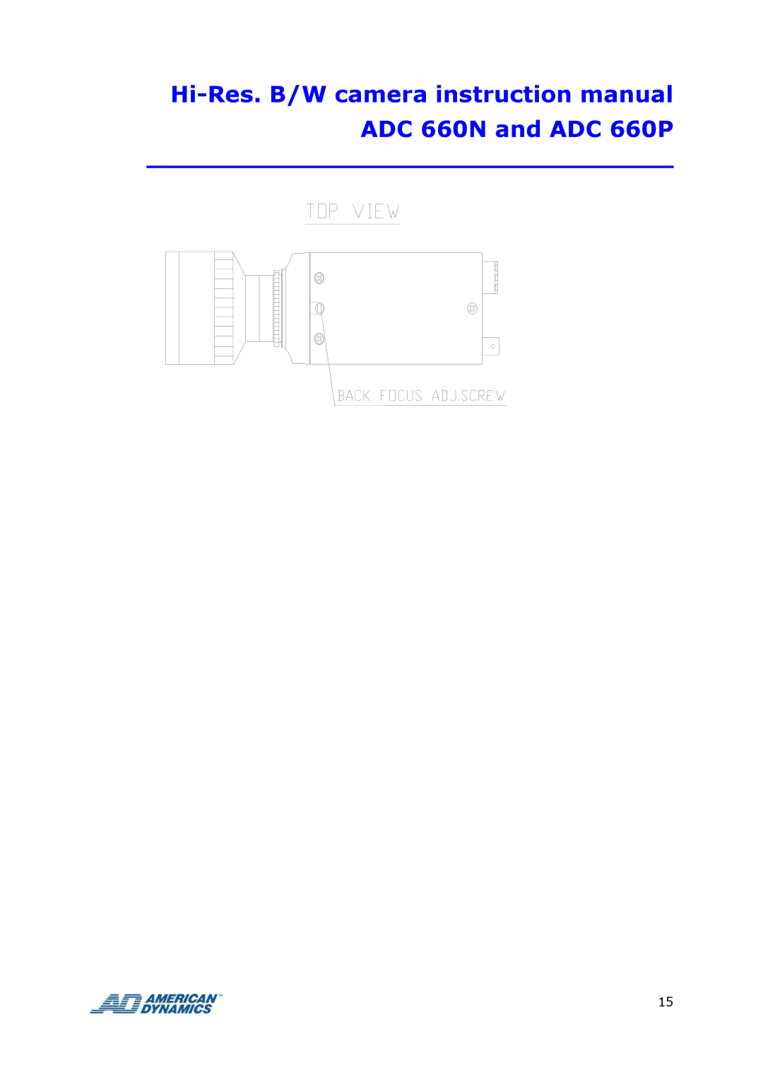 Tyco instruction manual ADC 660N and ADC 660P 