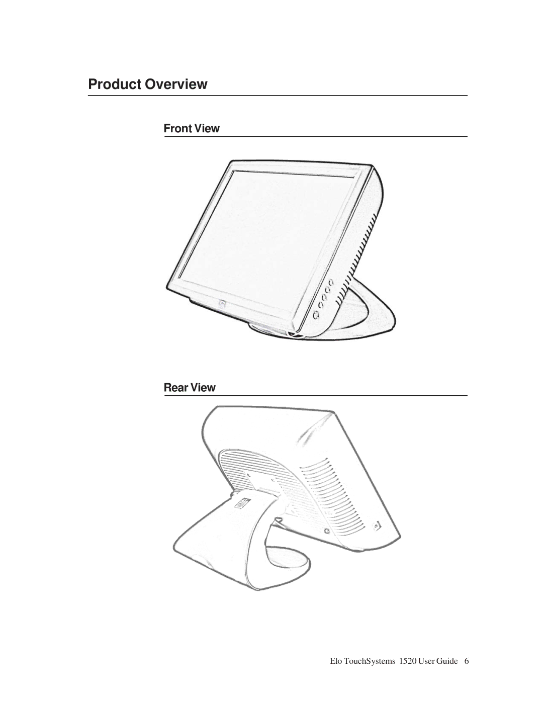 Tyco Electronics 1520 manual Product Overview, Front View Rear View 