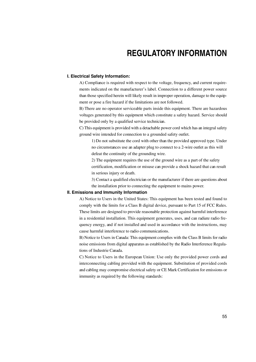 Tyco Electronics 1529L manual Regulatory Information, Electrical Safety Information 