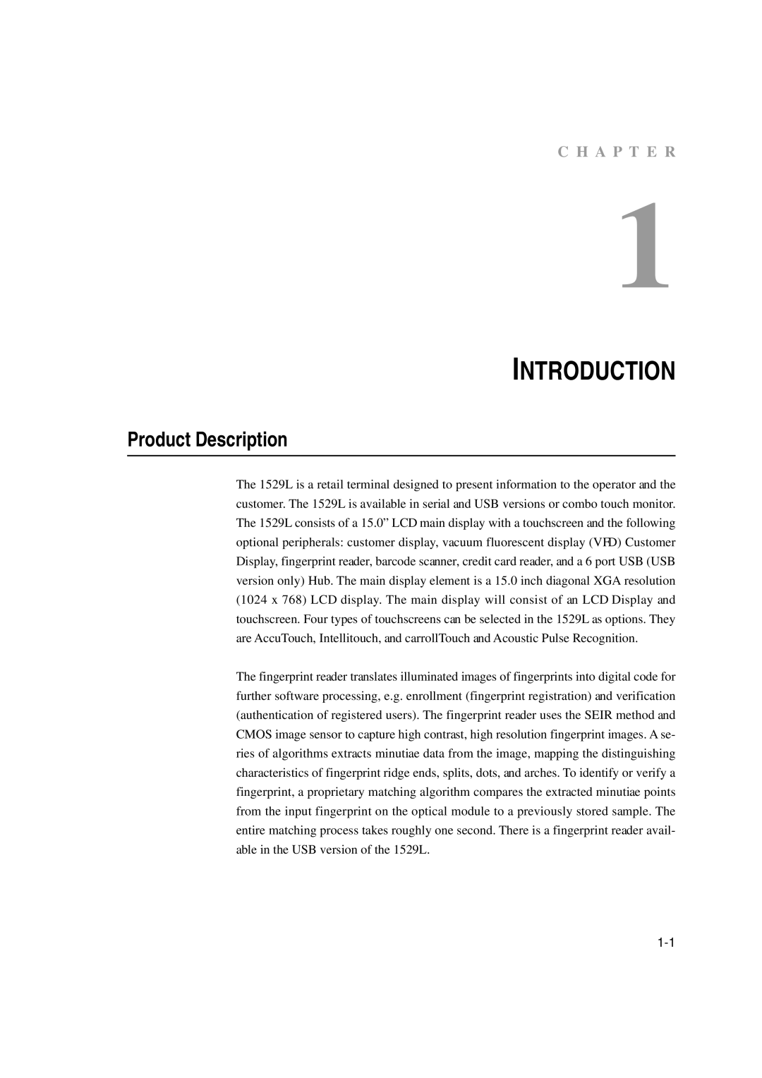 Tyco Electronics 1529L manual Introduction, Product Description 