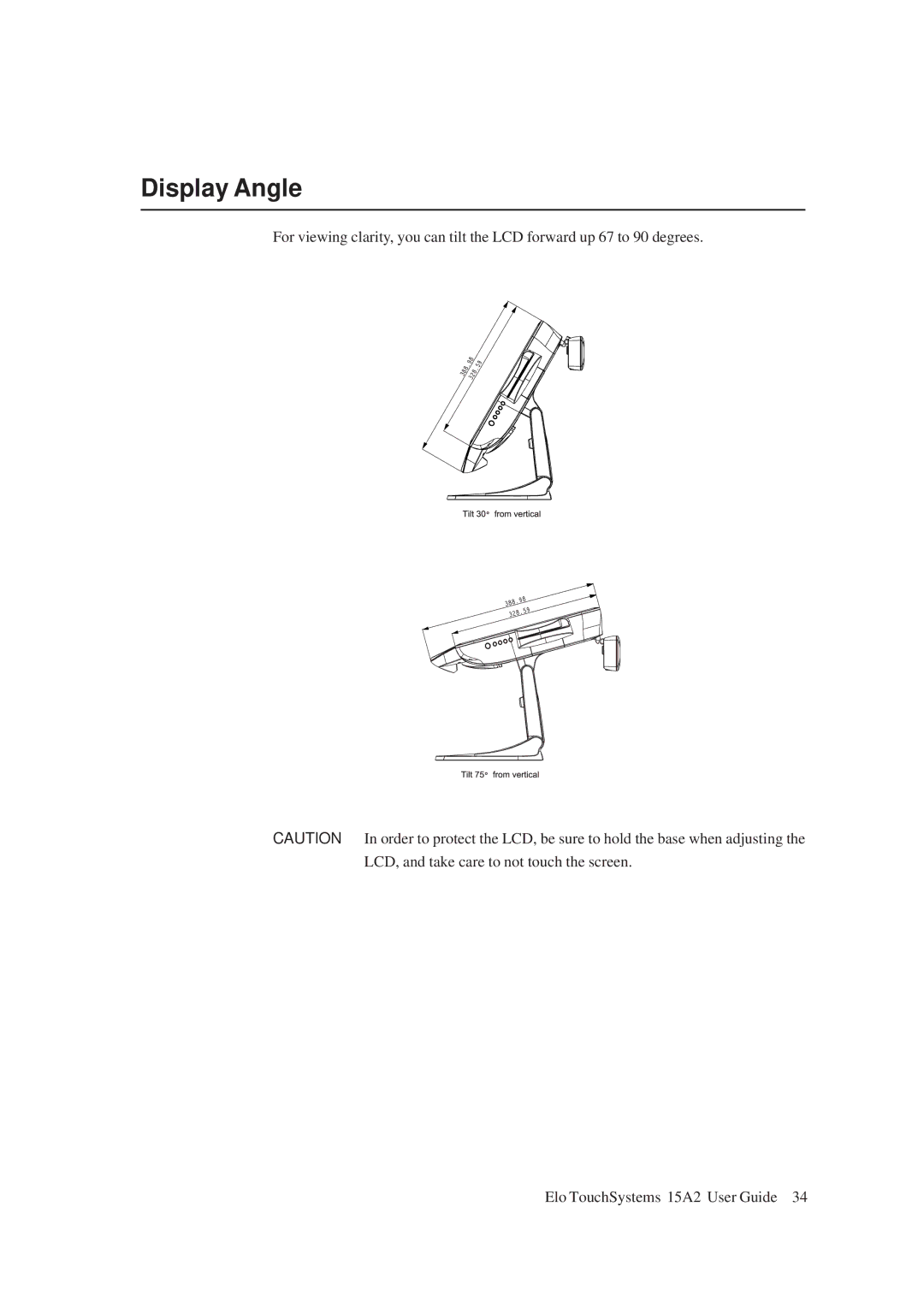 Tyco Electronics 15A2 manual Display Angle 