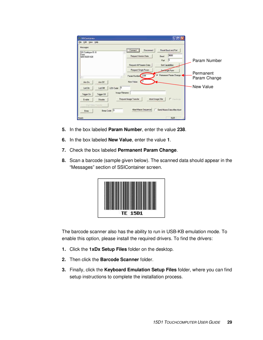 Tyco Electronics 15D1 manual Param Number Permanent Param Change New Value 