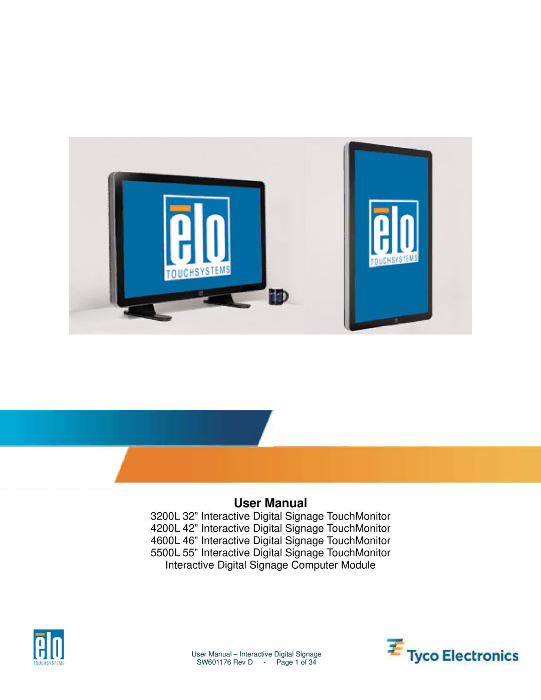 Tyco Electronics 4200L, 5500L, 3200L, 4600L user manual SW601176 Rev D Page 1 