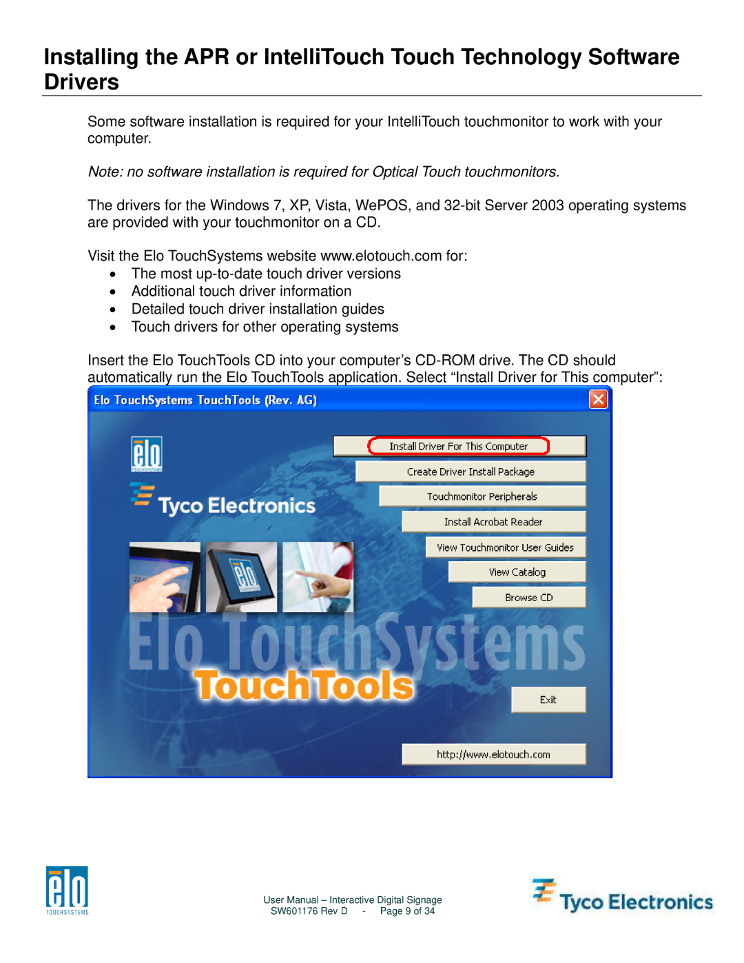 Tyco Electronics 4200L, 5500L, 3200L, 4600L user manual SW601176 Rev D Page 9 