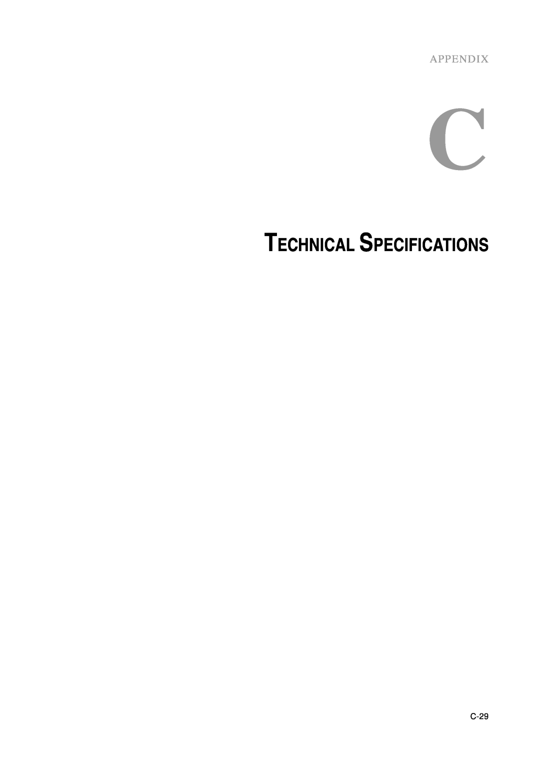 Tyco Electronics B1ET-1215L, ET1215L manual Technical Specifications, Appendix, C-29 