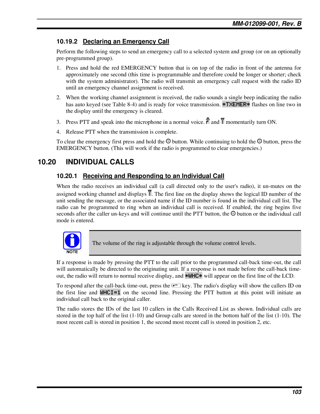 Tyco Electronics P5400 manual 103 