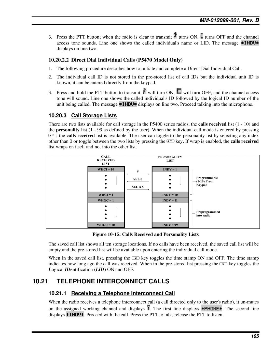 Tyco Electronics P5400 manual 105 