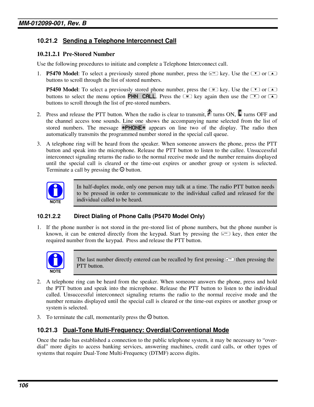 Tyco Electronics P5400 manual 106 