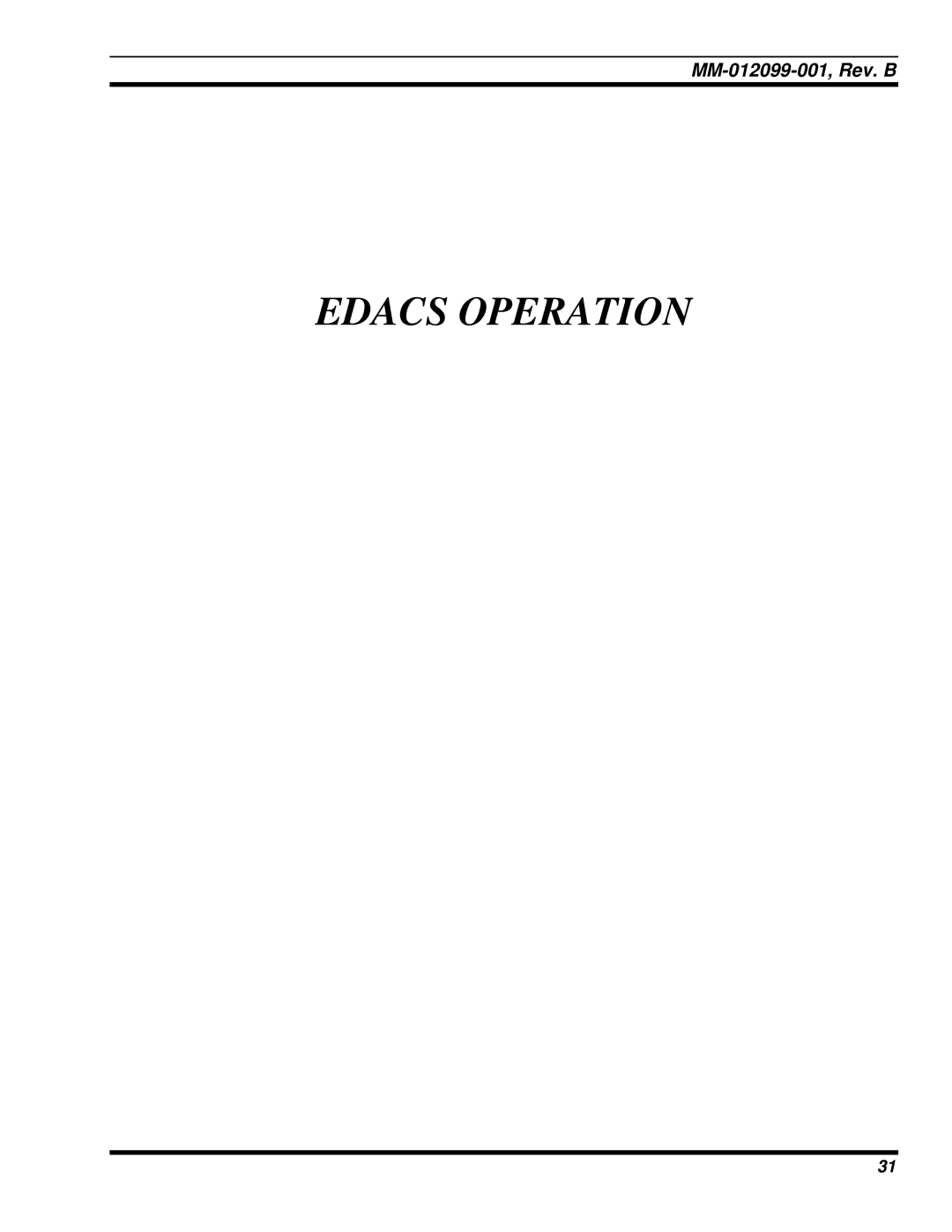 Tyco Electronics P5400 manual Edacs Operation 