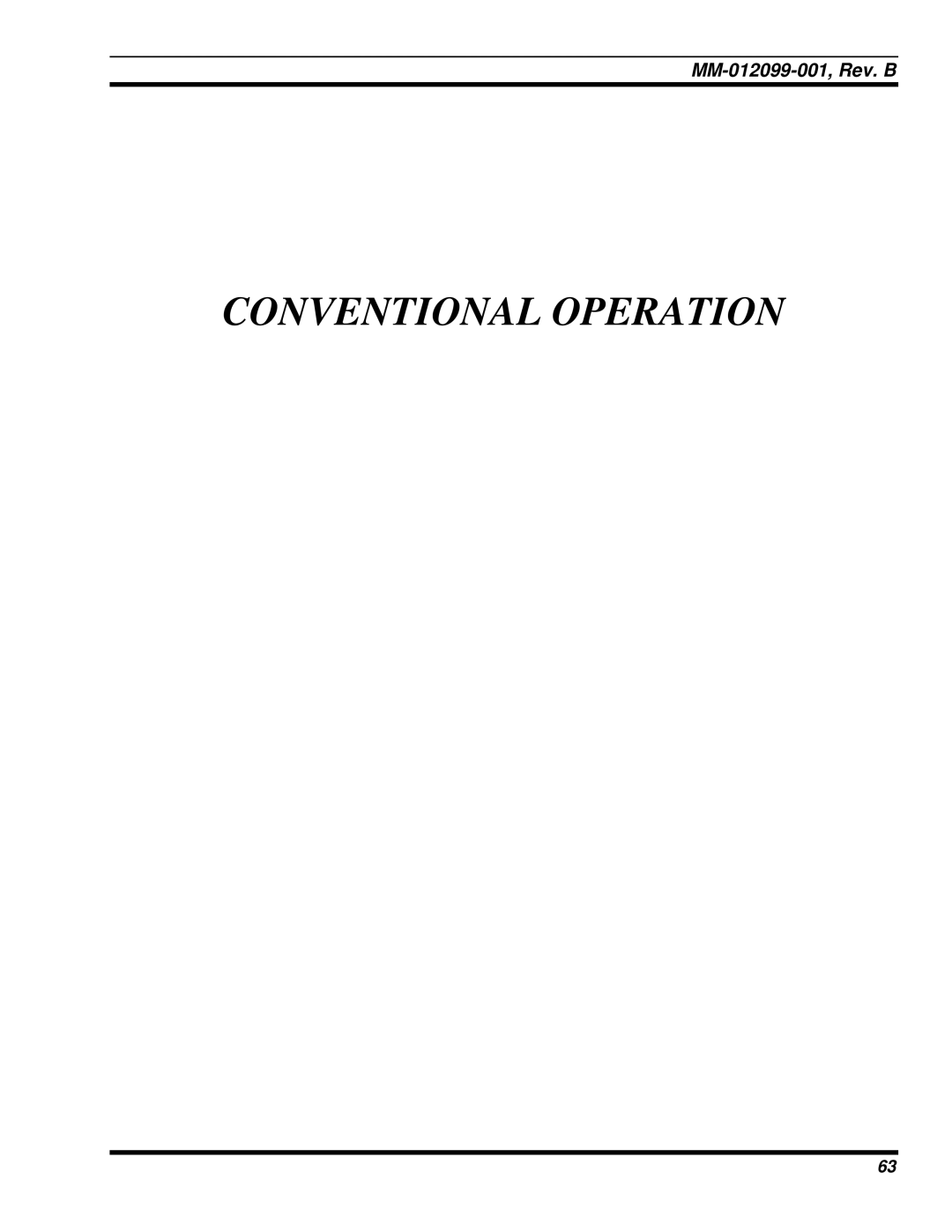 Tyco Electronics P5400 manual Conventional Operation 