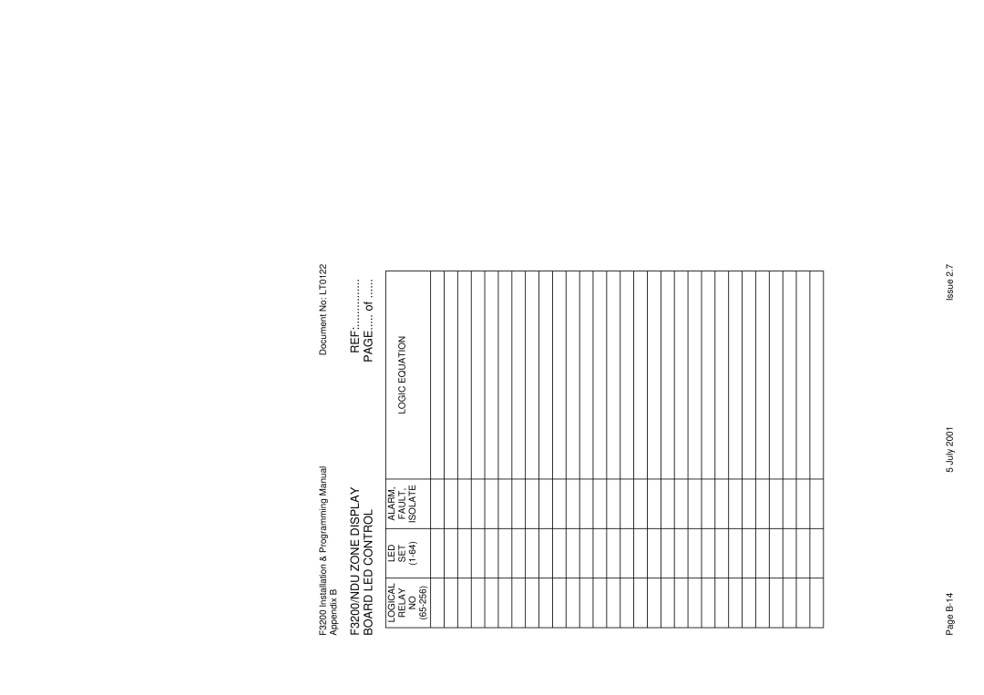 Tyco F3200 manual Logical Relay, Alarm Fault Isolate Logic Equation 