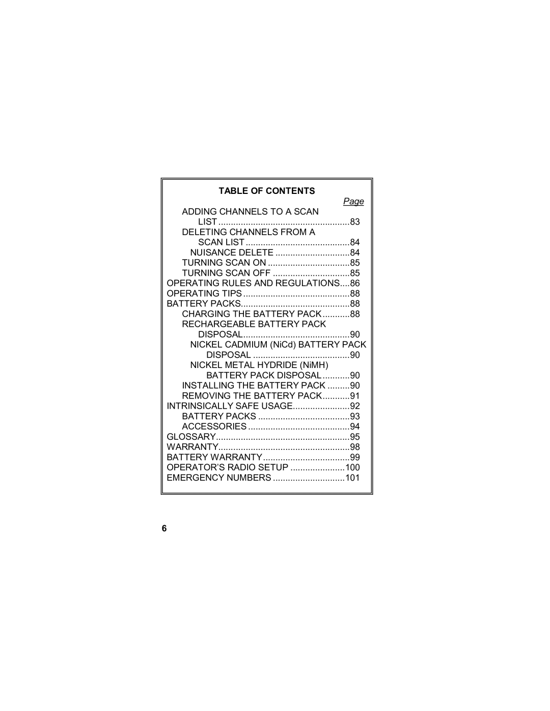 Tyco LPE-200 manual Charging the Battery Pack Rechargeable Battery Pack Disposal 