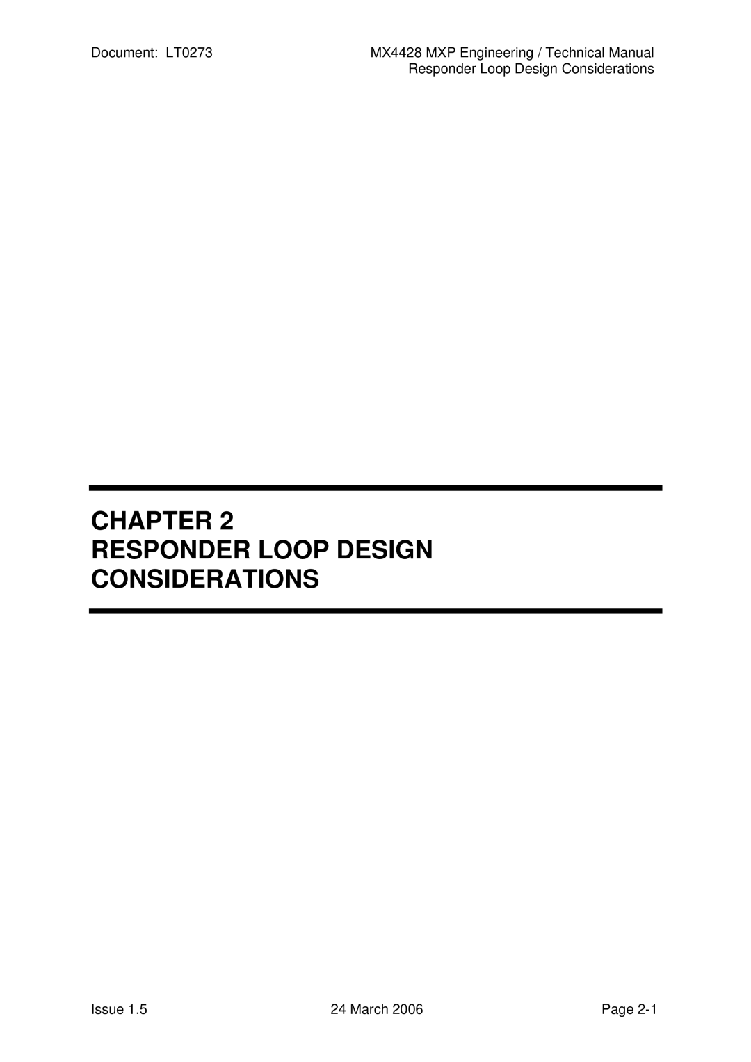 Tyco MX4428 technical manual Chapter Responder Loop Design Considerations 