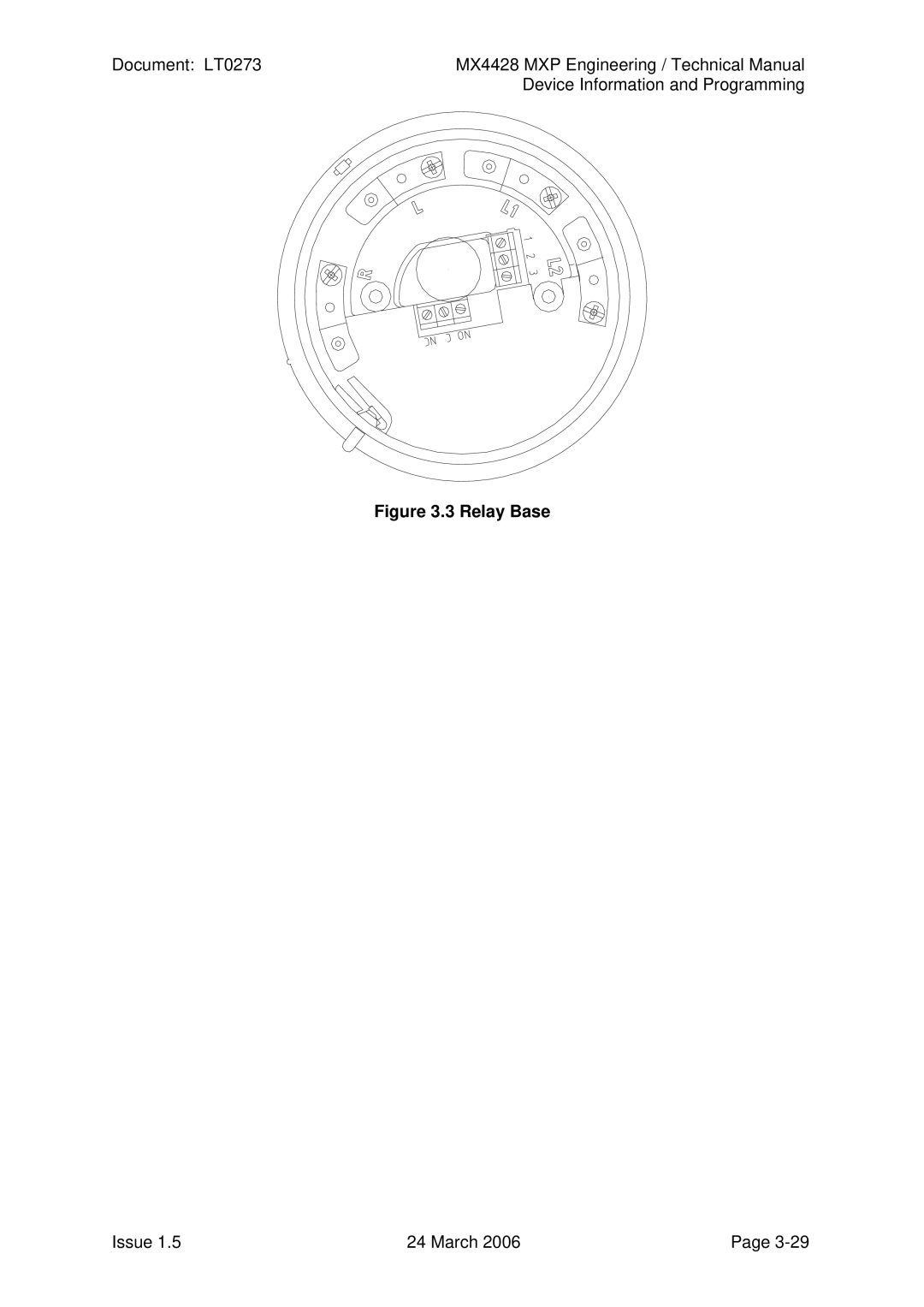 Tyco MX4428 technical manual Relay Base 