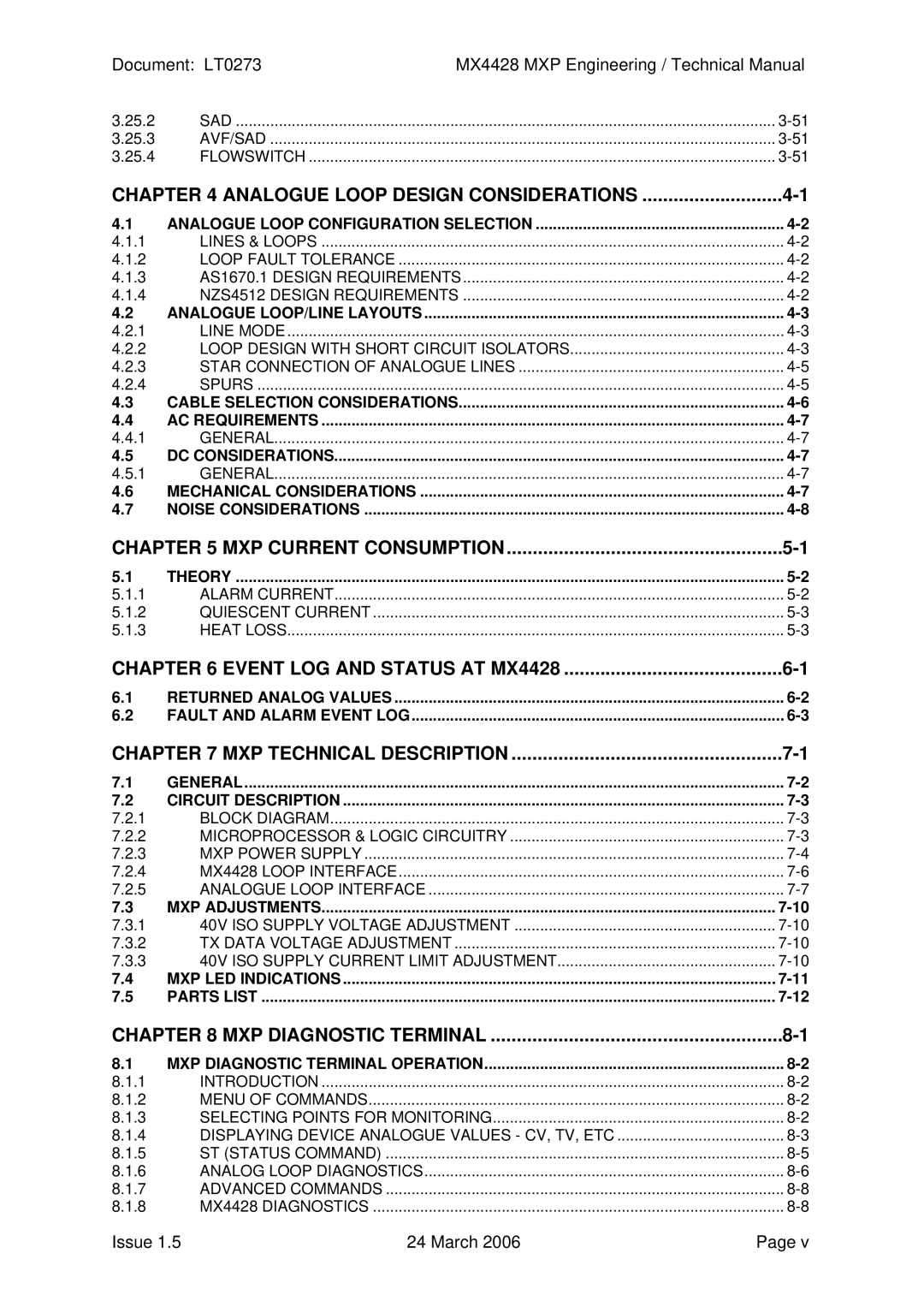 Tyco MX4428 technical manual Analogue Loop Design Considerations 