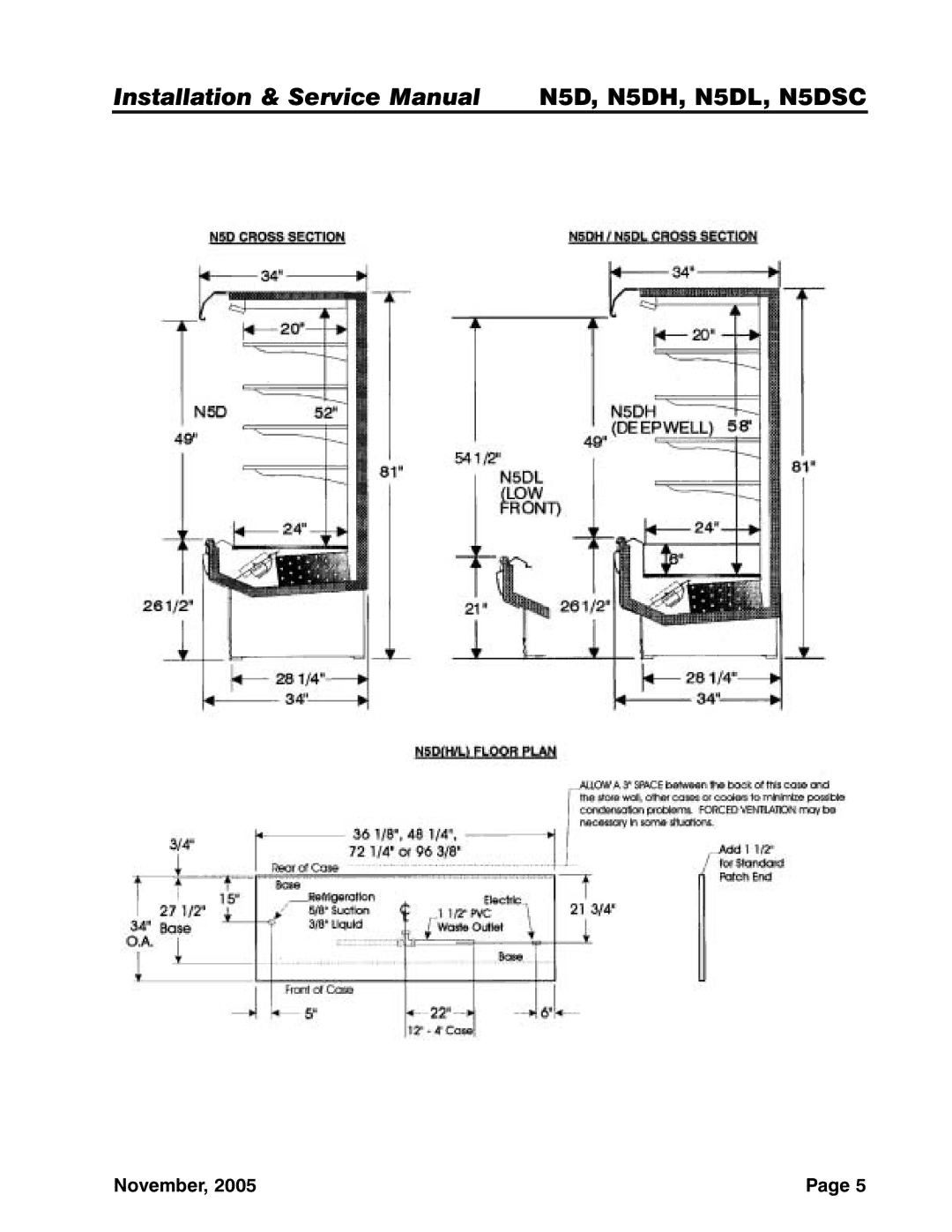 Tyler Refrigeration service manual N5D, N5DH, N5DL, N5DSC 