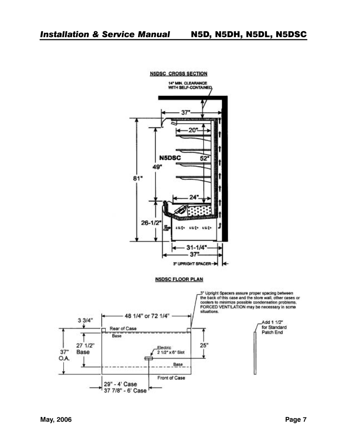 Tyler Refrigeration N5DSC, N5DL, N5DH service manual May 